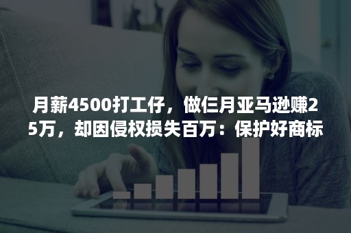 月薪4500打工仔，做仨月亚马逊赚25万，却因侵权损失百万：保护好商标专利才是王道