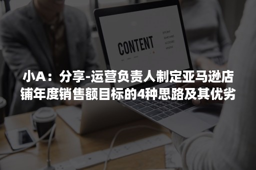 小A：分享-运营负责人制定亚马逊店铺年度销售额目标的4种思路及其优劣