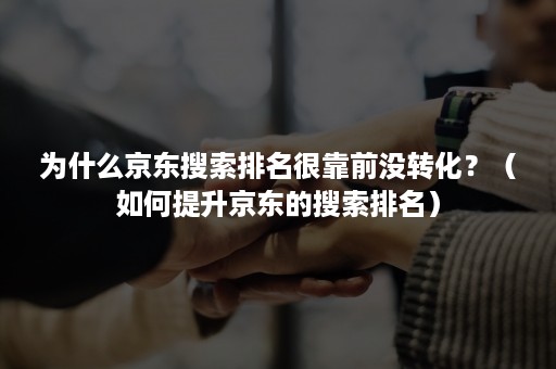 为什么京东搜索排名很靠前没转化?(如何提升京东的搜索排名) 为什么京东搜索排名很靠前没转化?(如何提升京东的搜索排名)