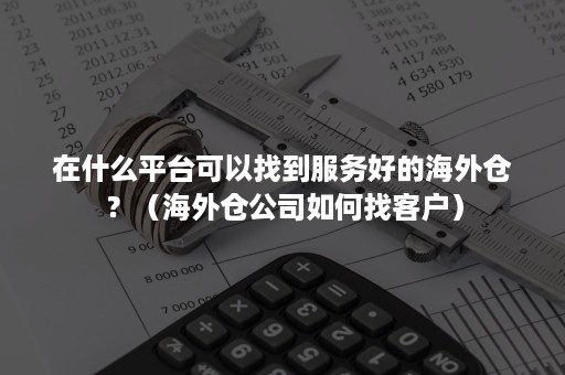 在什么平台可以找到服务好的海外仓？（海外仓公司如何找客户）