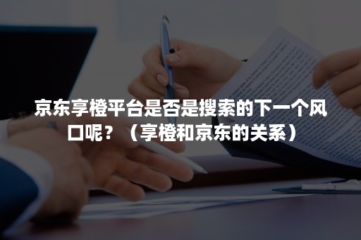 京东享橙平台是否是搜索的下一个风口呢？（享橙和京东的关系）