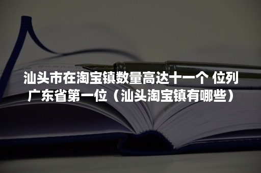 汕头市在淘宝镇数量高达十一个 位列广东省第一位（汕头淘宝镇有哪些）