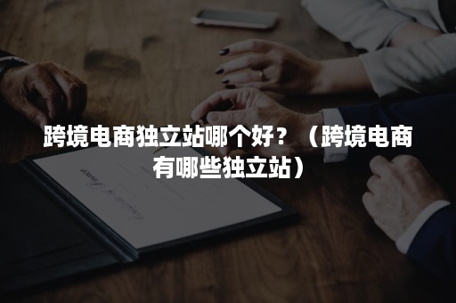 跨境电商独立站哪个好？（跨境电商有哪些独立站）