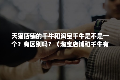 天猫店铺的千牛和淘宝千牛是不是一个？有区别吗？（淘宝店铺和千牛有什么区别）