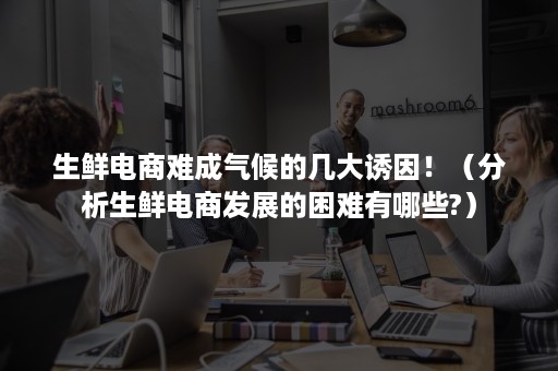 生鲜电商难成气候的几大诱因！（分析生鲜电商发展的困难有哪些?）