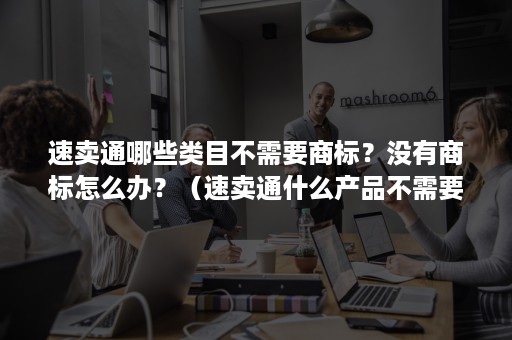 速卖通哪些类目不需要商标？没有商标怎么办？（速卖通什么产品不需要商标）