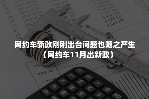 网约车新政刚刚出台问题也随之产生（网约车11月出新政）