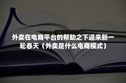 外卖在电商平台的帮助之下迎来新一轮春天(外卖是什么电商模式) 外卖在电商平台的帮助之下迎来新一轮春天(外卖是什么电商模式)