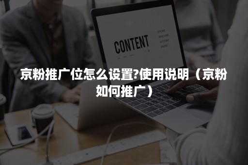 京粉推广位怎么设置?使用说明（京粉如何推广）