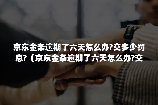 京东金条逾期了六天怎么办?交多少罚息?（京东金条逾期了六天怎么办?交多少罚息呢）