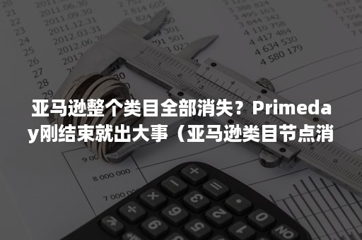 亚马逊整个类目全部消失？Primeday刚结束就出大事（亚马逊类目节点消失）