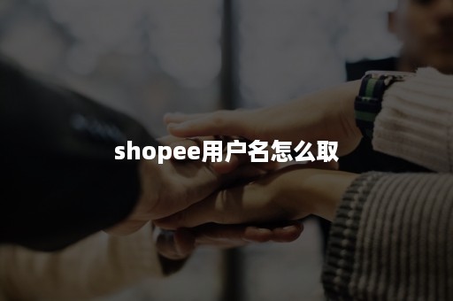 shopee用户名怎么取