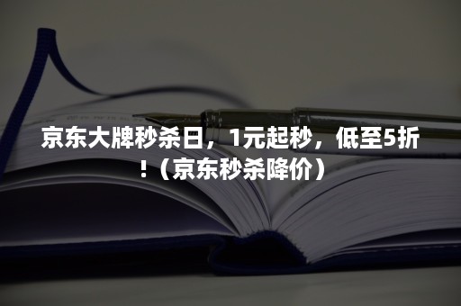 京东大牌秒杀日，1元起秒，低至5折!（京东秒杀降价）