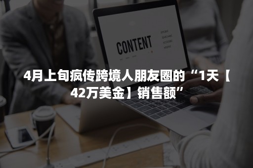 4月上旬疯传跨境人朋友圈的“1天【42万美金】销售额”