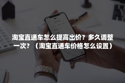 淘宝直通车怎么提高出价？多久调整一次？（淘宝直通车价格怎么设置）