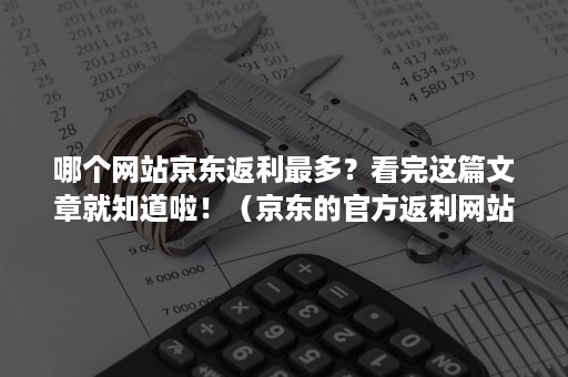 哪个网站京东返利最多？看完这篇文章就知道啦！（京东的官方返利网站是什么）