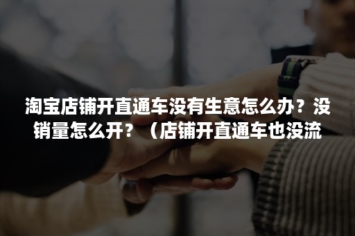 淘宝店铺开直通车没有生意怎么办？没销量怎么开？（店铺开直通车也没流量）