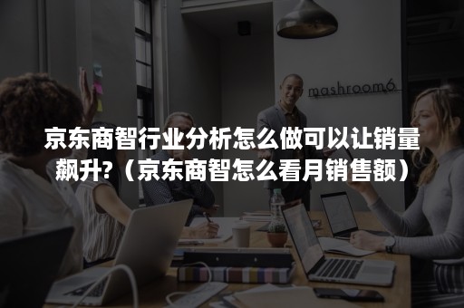 京东商智行业分析怎么做可以让销量飙升?（京东商智怎么看月销售额）