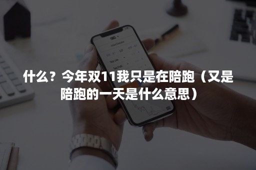 什么？今年双11我只是在陪跑（又是陪跑的一天是什么意思）