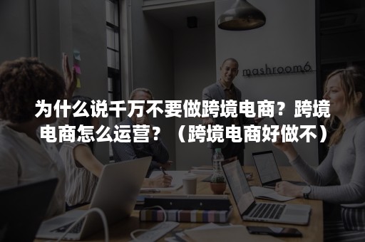 为什么说千万不要做跨境电商？跨境电商怎么运营？（跨境电商好做不）