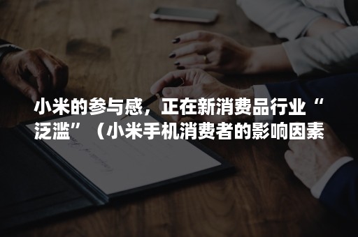 小米的参与感,正在新消费品行业“泛滥”(小米手机消费者的影响因素) 小米的参与感,正在新消费品行业“泛滥”(小米手机消费者的影响因素)