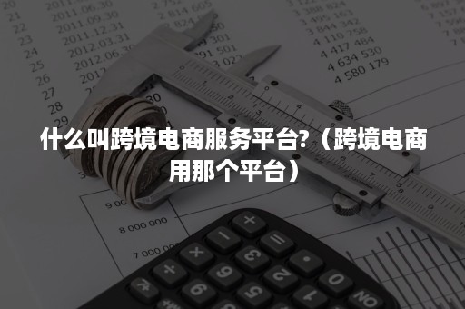 什么叫跨境电商服务平台?（跨境电商用那个平台）