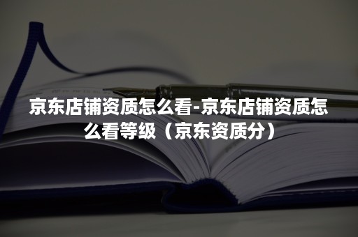 京东店铺资质怎么看-京东店铺资质怎么看等级（京东资质分）