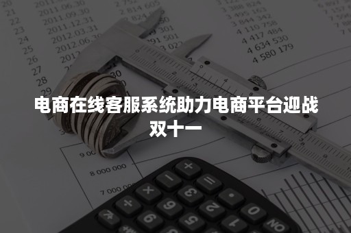 电商在线客服系统助力电商平台迎战双十一