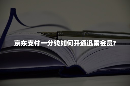 京东支付一分钱如何开通迅雷会员?