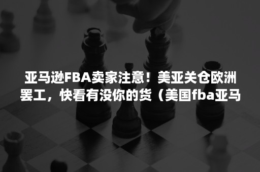 亚马逊FBA卖家注意！美亚关仓欧洲罢工，快看有没你的货（美国fba亚马逊入仓）