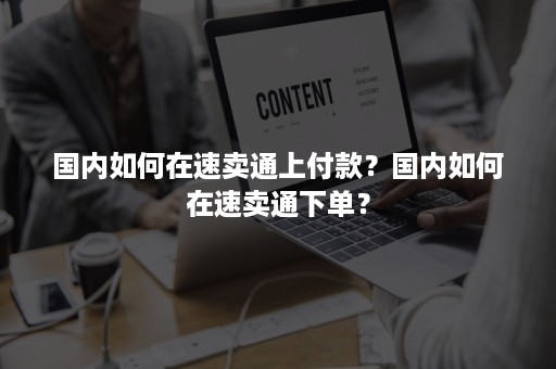 国内如何在速卖通上付款？国内如何在速卖通下单？