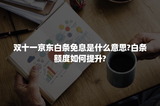 双十一京东白条免息是什么意思?白条额度如何提升?