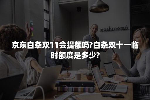 京东白条双11会提额吗?白条双十一临时额度是多少?