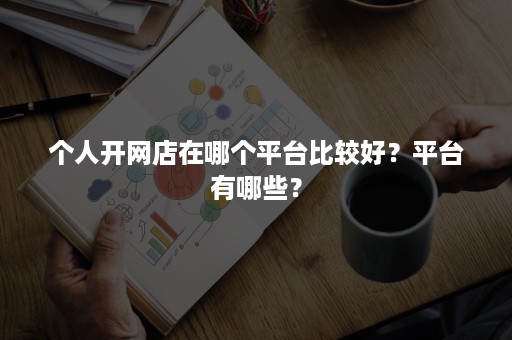 个人开网店在哪个平台比较好？平台有哪些？