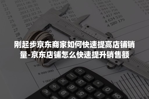 刚起步京东商家如何快速提高店铺销量-京东店铺怎么快速提升销售额