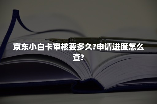 京东小白卡审核要多久?申请进度怎么查?