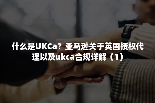 什么是UKCa？亚马逊关于英国授权代理以及ukca合规详解（1）