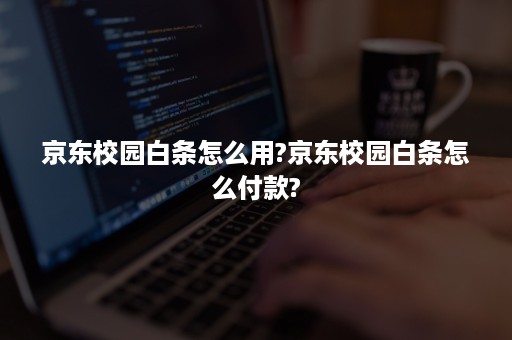 京东校园白条怎么用?京东校园白条怎么付款?