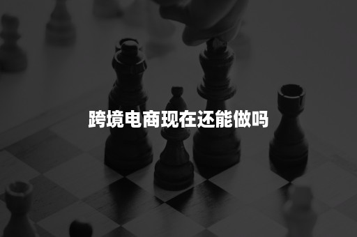 跨境电商现在还能做吗