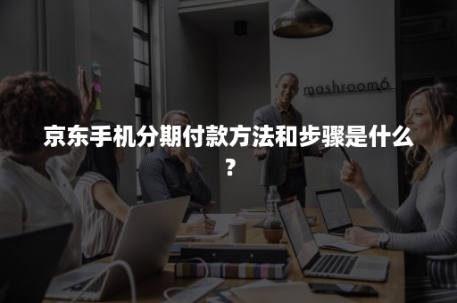 京东手机分期付款方法和步骤是什么？