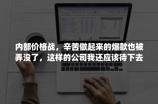 内部价格战，辛苦做起来的爆款也被弄没了，这样的公司我还应该待下去吗？