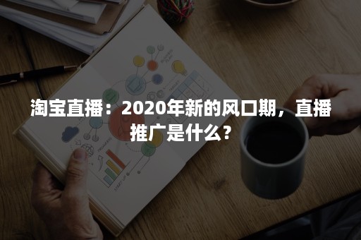 淘宝直播：2020年新的风口期，直播推广是什么？