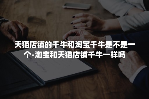 天猫店铺的千牛和淘宝千牛是不是一个-淘宝和天猫店铺千牛一样吗