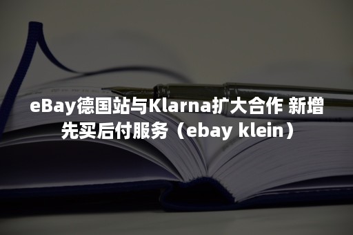 eBay德国站与Klarna扩大合作 新增先买后付服务（ebay klein）