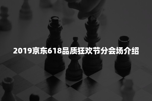 2019京东618品质狂欢节分会场介绍