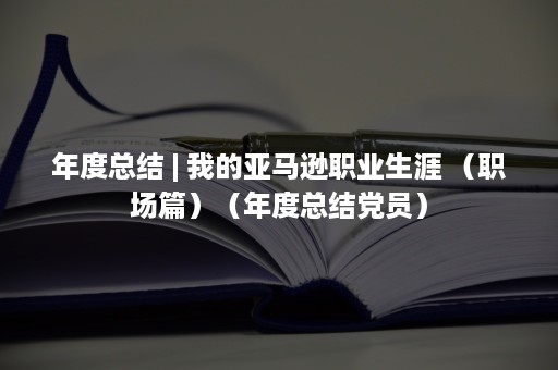 年度总结 | 我的亚马逊职业生涯 （职场篇）（年度总结党员）