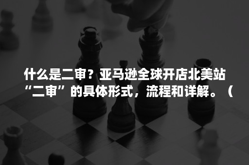 什么是二审？亚马逊全球开店北美站 “二审”的具体形式，流程和详解。（3）（亚马逊注册店铺二审）