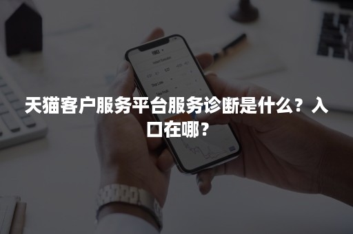 天猫客户服务平台服务诊断是什么？入口在哪？