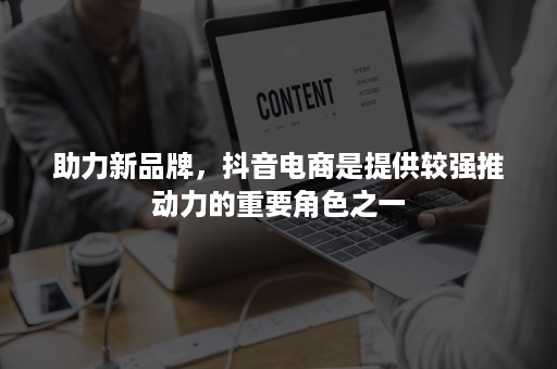 助力新品牌，抖音电商是提供较强推动力的重要角色之一