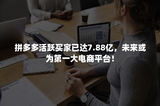 拼多多活跃买家已达7.88亿，未来或为第一大电商平台！